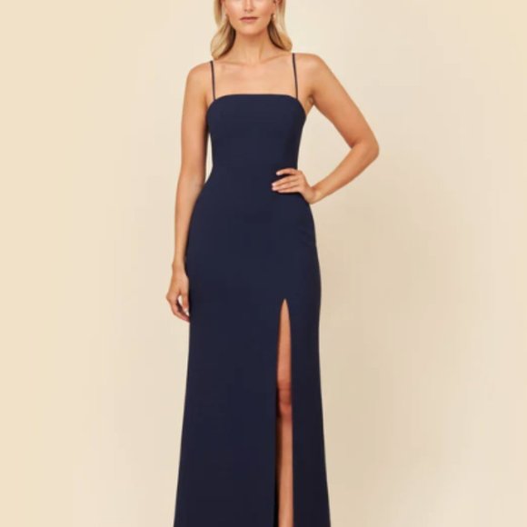 PARK & FIFTH JUPITER BRIDESMAID DRESS IN NAVY - Picture 2 of 6